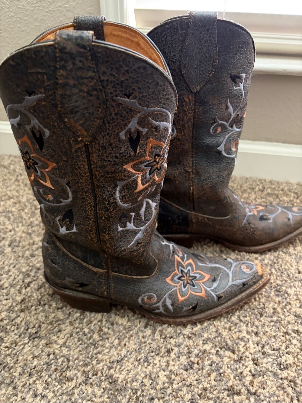 Rocky Brand Handhewn Boots- Floral Embroidered - Picture 3 of 9